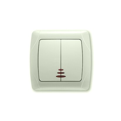 Serieschakelaar met controlelamp 90562050 Carmen Creme 