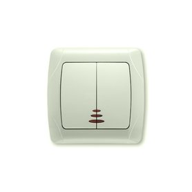 Serieschakelaar met controlelamp 90562050 Carmen Creme 