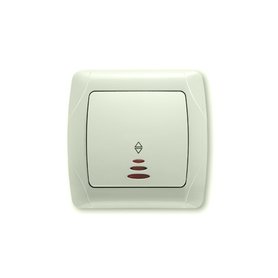 Wisselschakelaar met controlelamp 90562063 Carmen Creme 
