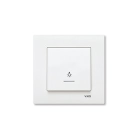 Schakelaar Lamp Impulsdrukker met controlelamp 90960014 Karre Wit 