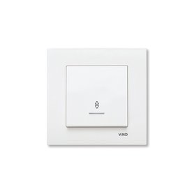 Wisselschakelaar met controlelamp 90960063 Karre Wit 