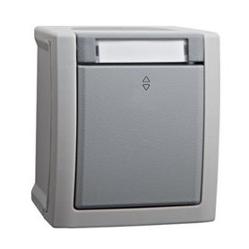 Wisselschakelaar + Eti. 90591034 Pacific Grijs Opbouw SWD 